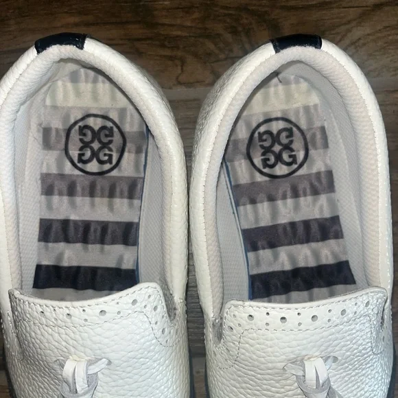 G/Fore Women's Brogue Cruiser Spikeless Golf Shoe - White/Black - Picture 4 of 5